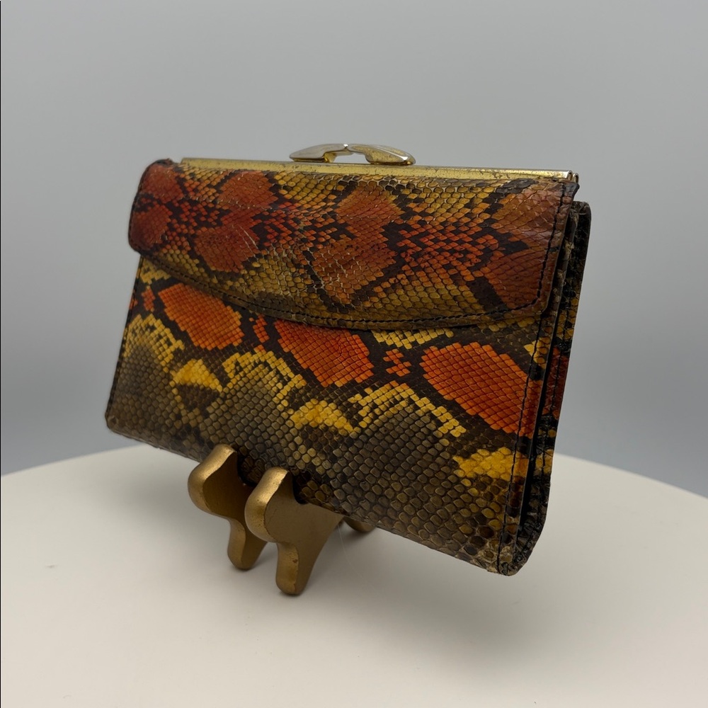 Vintage Bosca Python Checkbook Wallet - image 3